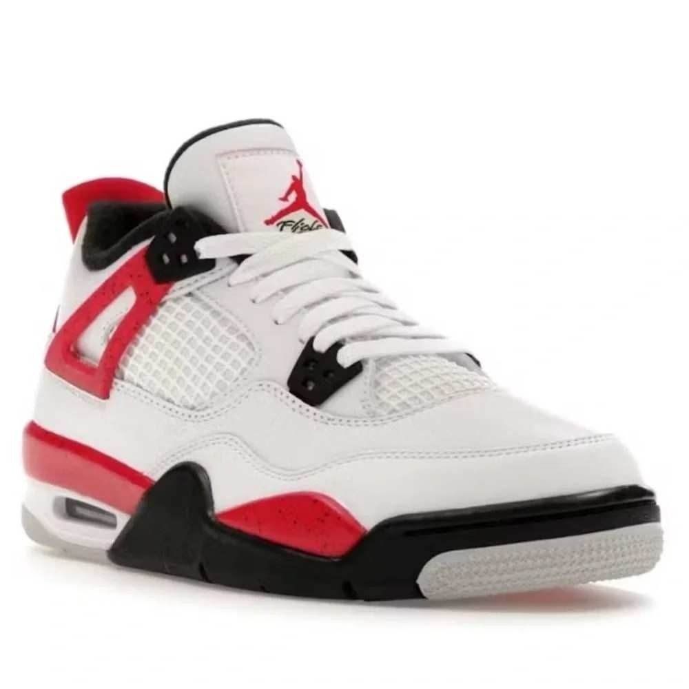 Nike Air Jordan 4 Retro GS Red Cement White Fire Red Black 408452-161 Size‎ 7Y
